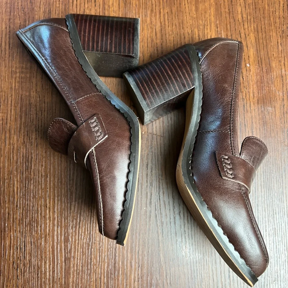 Vince Camuto Carigina Block Heel Leather Work Loafers, size 8 - Picture 4 of 7